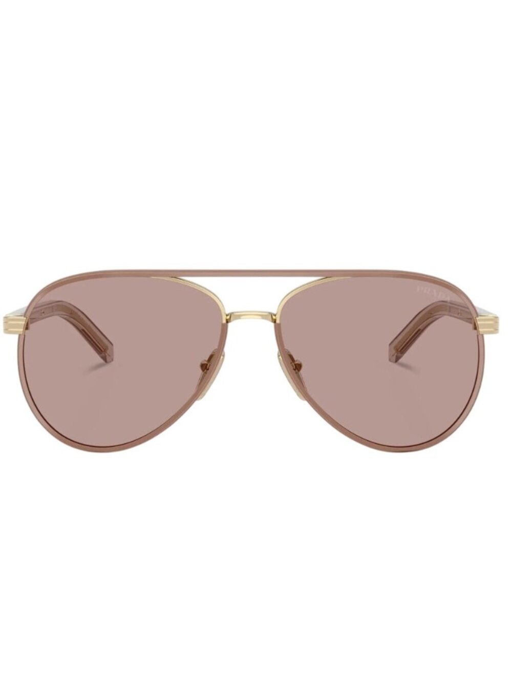 Prada PR B57S Sunglasses Pale Gold Violet Lens